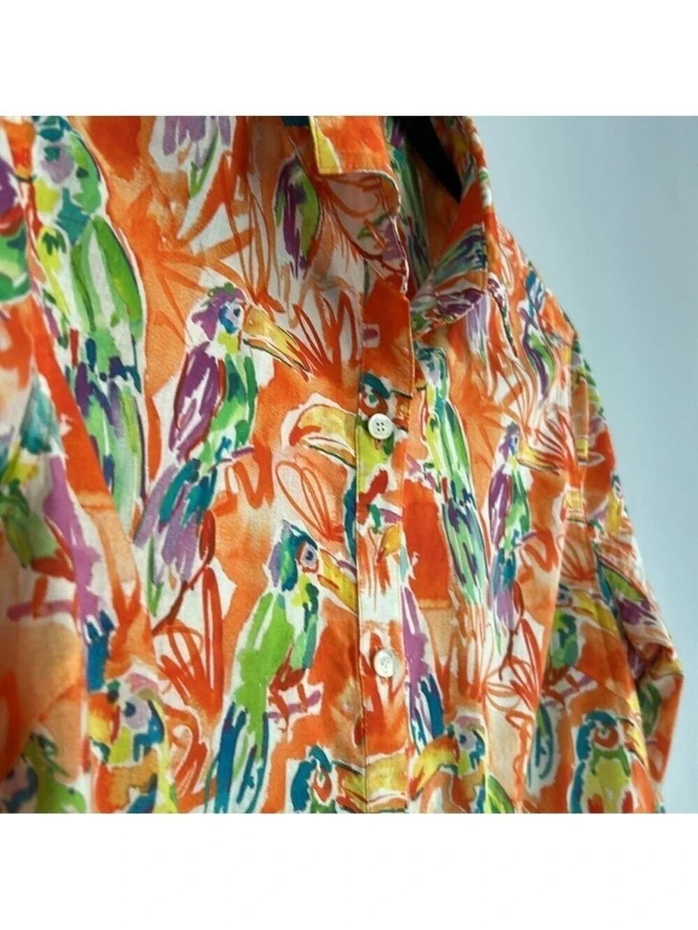 J. McLaughlin Toucan Print Button Down Shirt